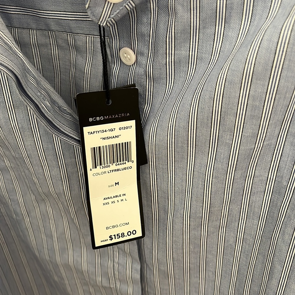 Bcbg Cold Shoulder Button Down Shirt - image 2